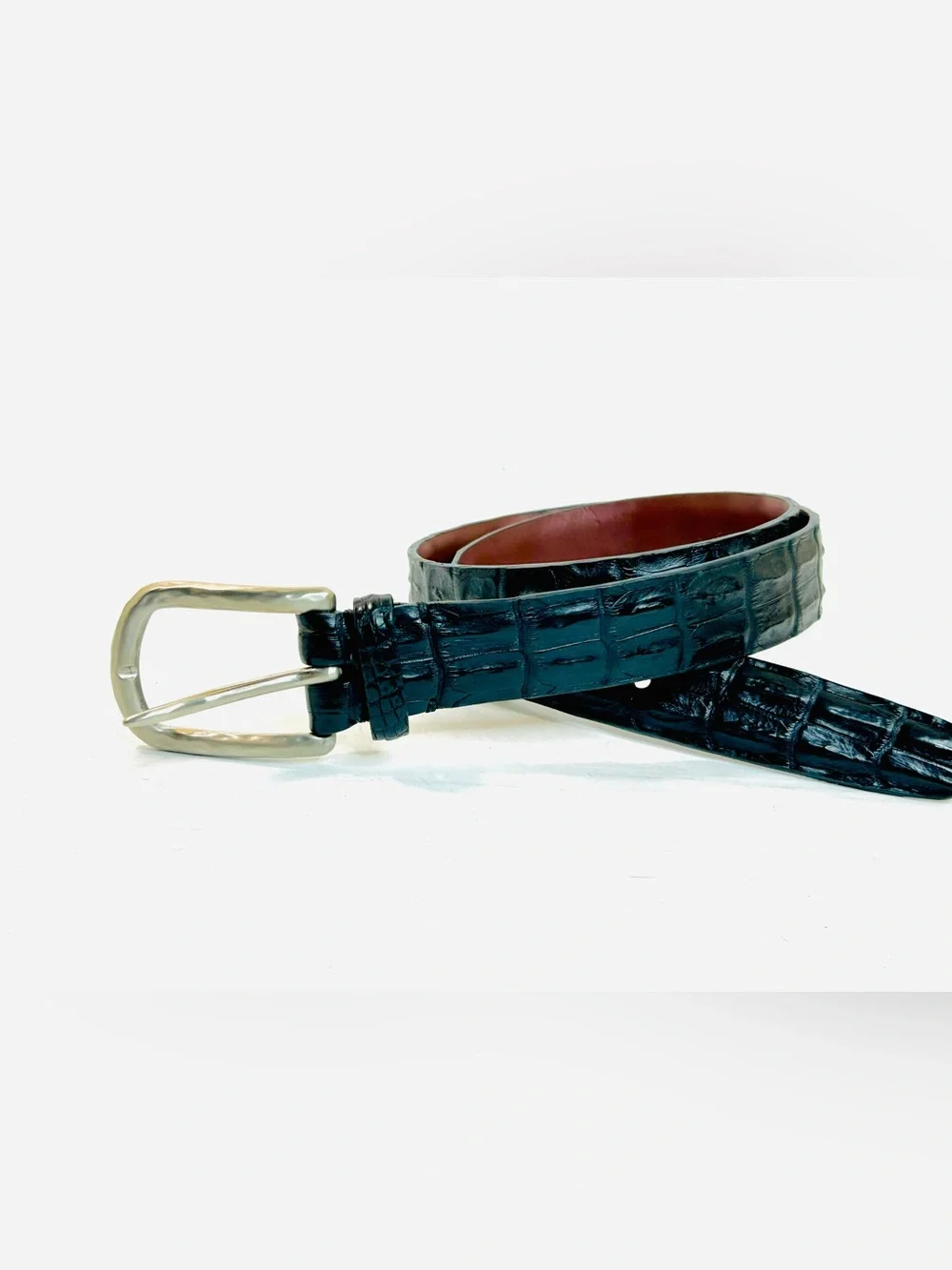Torino Elite Torino Genuine Hornback Crocodile Black Belt size 36/92